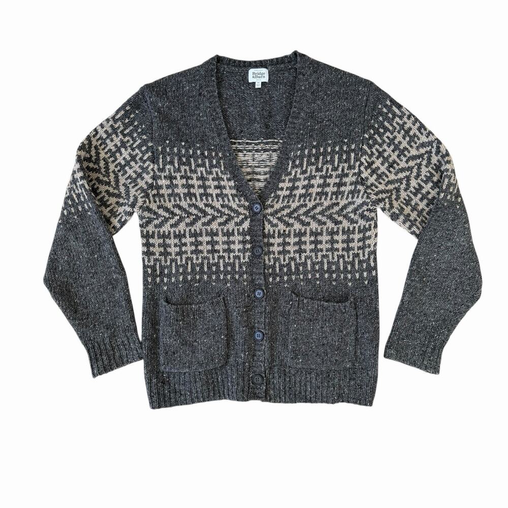 Bridge & Burn Knit Cardigan Sweater, Merino Wool/Alpaca Blend Sustainable Series